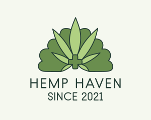 Green Medical Weed  logo design