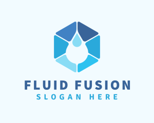 Distilled Water Drop logo design