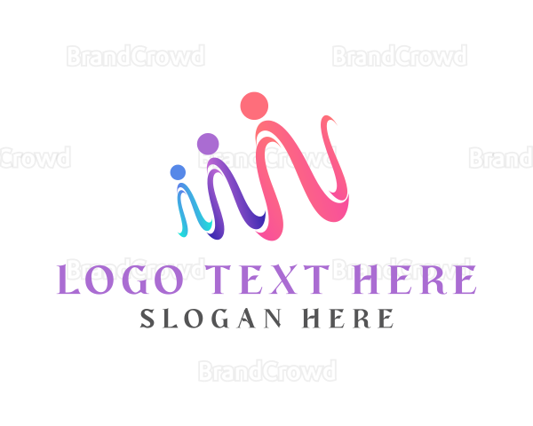 Human People Ribbon Logo