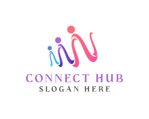 Human People Ribbon logo design