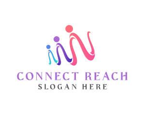 Outreach - Human People Ribbon logo design