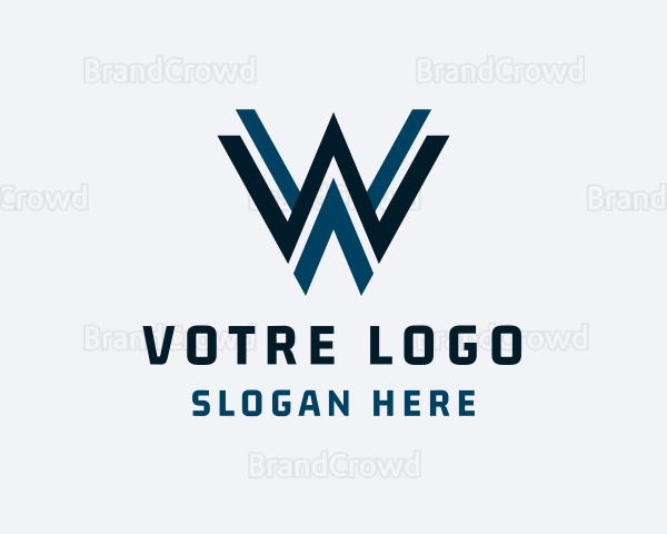 Company Business Letter W Logo