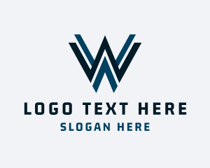 Rotating - Company Business Letter W logo design