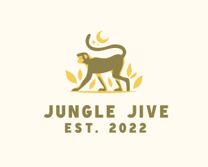 Moon Jungle Monkey logo design