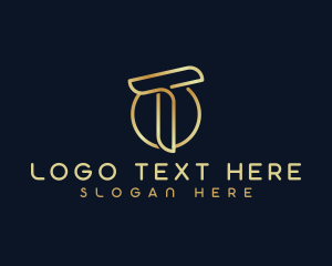 Modern Luxury Tech Letter T logo design