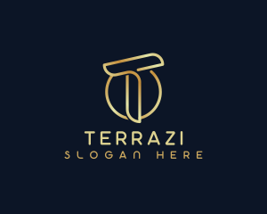 Modern Luxury Tech Letter T logo design