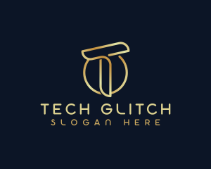 Modern Luxury Tech Letter T logo design