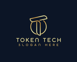 Modern Luxury Tech Letter T logo design