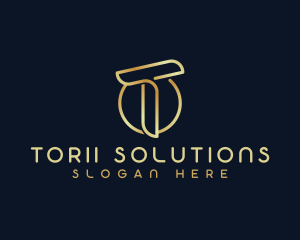 Modern Luxury Tech Letter T logo design