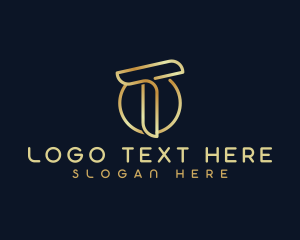 Invest - Modern Luxury Tech Letter T logo design
