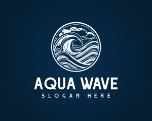 Ocean Sea Surf Wave logo design