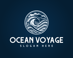 Ocean Sea Surf Wave logo design