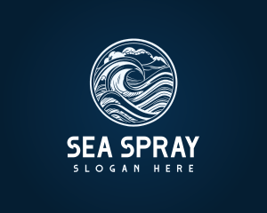 Ocean Sea Surf Wave logo design