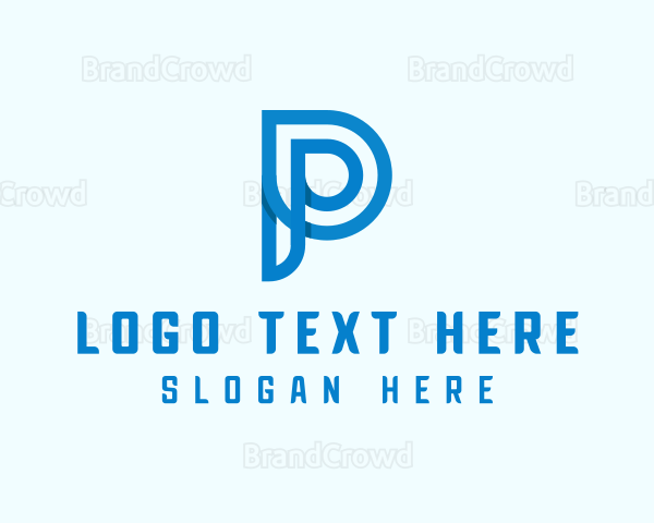 Leaf Drop Letter P Logo