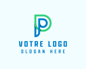 Marketing - Eco Leaf Drop Letter P logo design