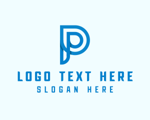 Massage - Leaf Drop Letter P logo design