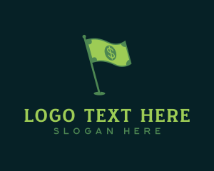 Accountant - Dollar Flag Currency logo design