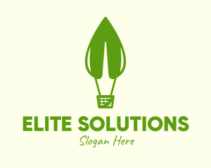 Green Leaf - Nature Hot Air Balloon logo design