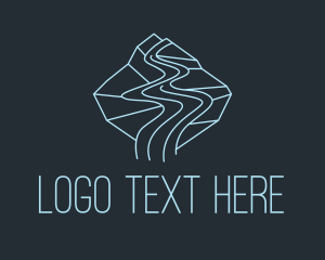 Explore - Blue River Rapids logo design