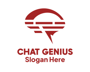 Brain Chat Bubble logo design