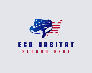 Biodiversity - American Whale Ocean Animal logo design