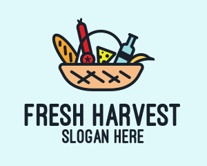 Produce - Hamper Picnic Basket logo design