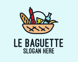 Baguette - Hamper Picnic Basket logo design