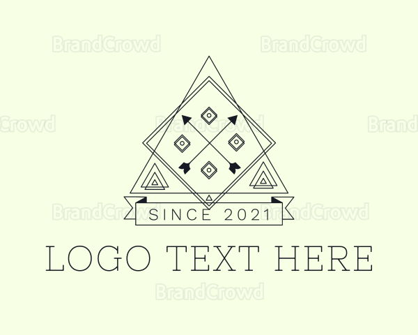 Triangle Arrow Diamond Banner Logo