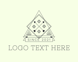 Hipster - Triangle Arrow Diamond Banner logo design