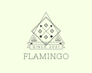 Campground - Triangle Arrow Diamond Banner logo design