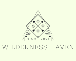 Survivalist - Triangle Arrow Diamond Banner logo design