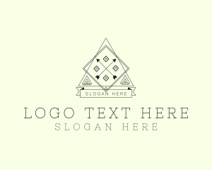 Triangle Arrow Diamond Banner Logo