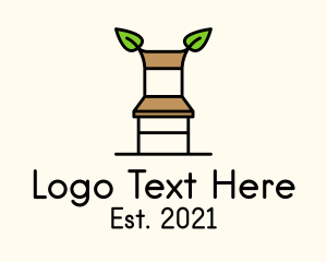 Wooden - Organic Wooden Chair logo design
