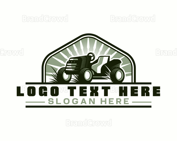 Lawn Mower Landscaping Logo