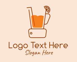 Refreshment - Tropical Orange Blender logo design