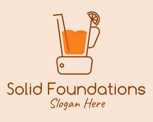 Juice Stall - Tropical Orange Blender logo design