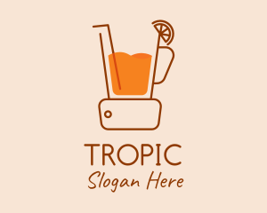 Tropical Orange Blender logo design