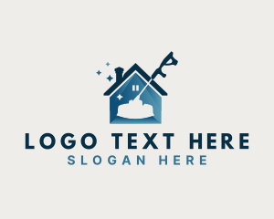 House - Pressure Washer Home Cleaner logo design