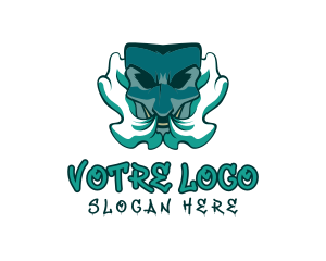 Mask Vaping Smoke  Logo