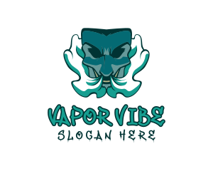 Mask Vaping Smoke  logo design