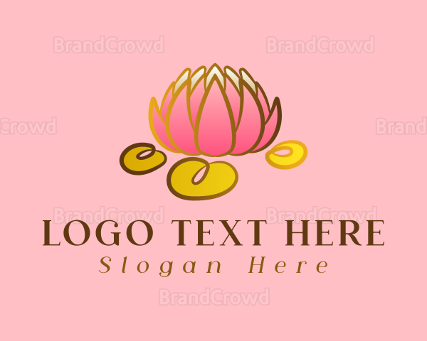 Pink Elegant Lotus Logo