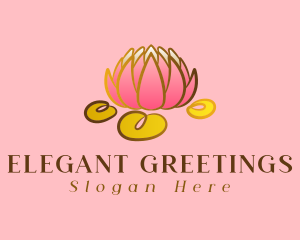 Pink Elegant Lotus logo design