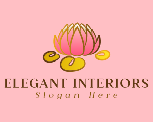 Pink Elegant Lotus logo design