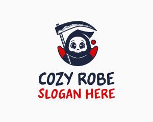 Robe - Scythe Grim Reaper logo design