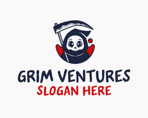 Grim - Scythe Grim Reaper logo design