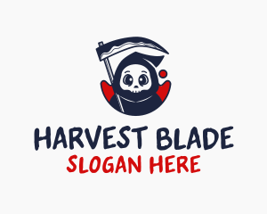 Scythe - Scythe Grim Reaper logo design