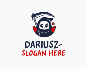 Cartoon - Scythe Grim Reaper logo design