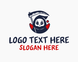 Mascot - Scythe Grim Reaper logo design