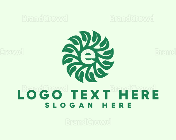 Eco Gardening Letter E Logo