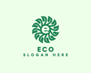 Eco Gardening Letter E logo design